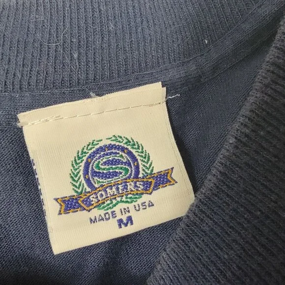 Vintage Somers Maui Hawaii Adults Medium Blue Shirt Made In USA Short Sleeve